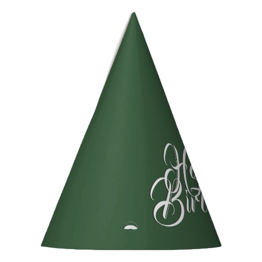 Solid Hunter Green Partyhütchen (Links)