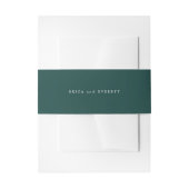 Solid Hunter Green Personalisiert Wedding Einladungsbanderole (Vorderseite Beispiel)