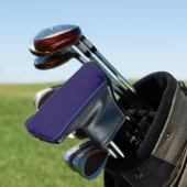 Solid Indigo Blue Elegante Modernes Minimalistisch Golf Headcover (In Situ)
