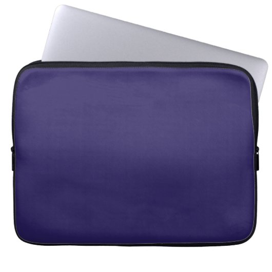 Solid Indigo Blue Elegante Modernes Minimalistisch Laptopschutzhülle (Vorderseite)