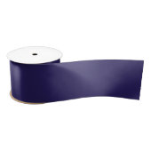 Solid Indigo Blue Elegante Modernes Minimalistisch Satinband (Spule)