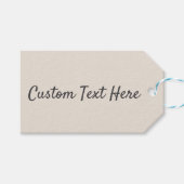 Solid Ivory Beige Natural Shade Geschenkanhänger (Vorderseite (Horizontal))