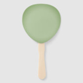 Solid Jade Green Celadon Fächer (Rückseite)