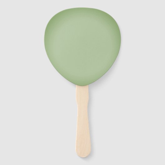 Solid Jade Green Celadon Fächer (Rückseite)
