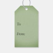 Solid Jade Green Celadon Geschenkanhänger (Rückseite)