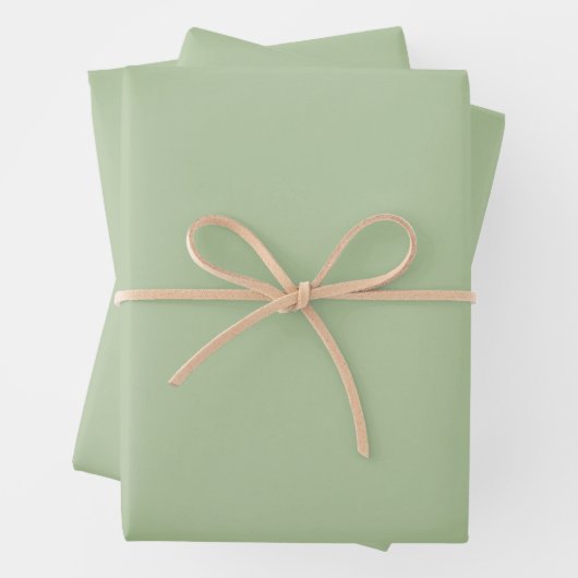 Solid Jade Green Celadon Geschenkpapier Set (Beispiel)