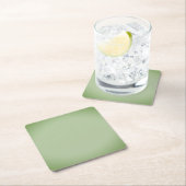Solid Jade Green Celadon Rechteckiger Pappuntersetzer (Vor Ort)