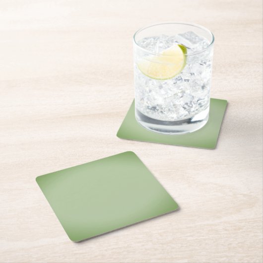 Solid Jade Green Celadon  Rechteckiger Pappuntersetzer (Vor Ort)