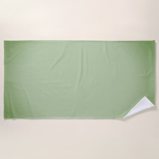 Solid Jade Green Celadon Strandtuch (Vorderseite)