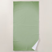 Solid Jade Green Celadon Strandtuch (Vorderseite)