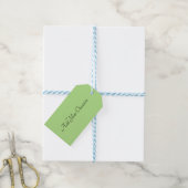 Solid Kiwi Green Gift Tag Geschenkanhänger (Mit Garn)