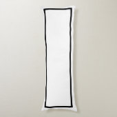 Solid klassisches Schwarz mit weißem Trimmkissen Seitenschläferkissen (Vorderseite Vertikal)