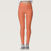 Solid Lachs Rosa Dekoration Leggings (Vorderseite)
