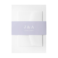 Solid Lavender Lila Pastel Monogram Wedding
