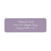 Solid Lavender Lila Rücksendeadresse (Vorne)