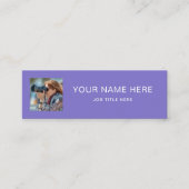 Solid Lavender Mini Calling Card mit weißem Script Telefonnummerkarte (Vorderseite)