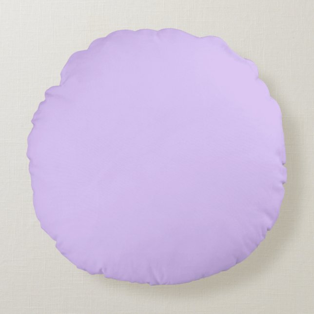 Solid Lavender Rundes Kissen (Vorderseite)