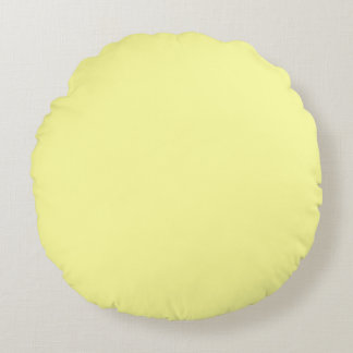 Solid Lemon Cookie Yellow Rundes Kissen