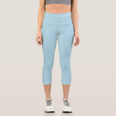 Solid Light Blue Color Capri Leggings (Vorderseite)