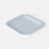 Solid Light Blue Disposable Plates for First Rodeo Pappteller (Gewinkelt)