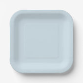 Solid Light Blue Disposable Plates for First Rodeo Pappteller (Vorderseite)