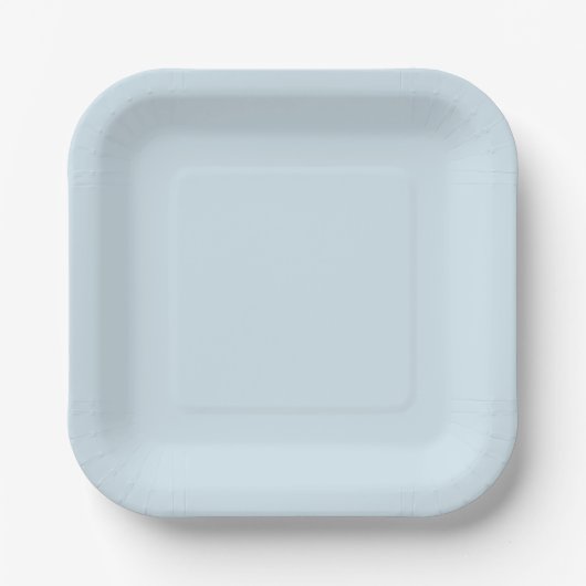 Solid Light Blue Disposable Plates for First Rodeo Pappteller (Vorderseite)