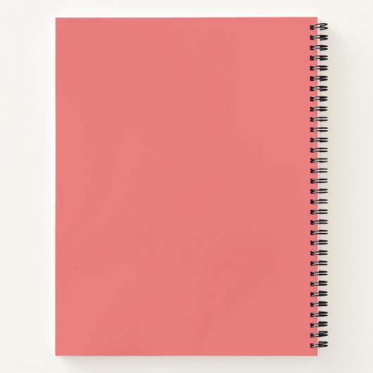 Solid Light Coral Spiral Notebook Notizblock (Rückseite)