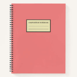 Solid Light Coral Spiral Notebook Notizblock