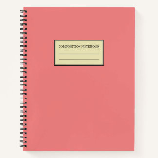 Solid Light Coral Spiral Notebook Notizblock