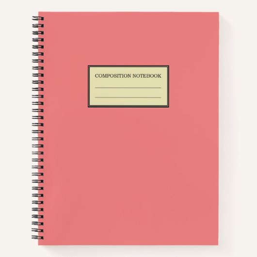 Solid Light Coral Spiral Notebook Notizblock (Vorderseite)