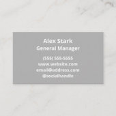 Solid Light Gray Business Cards Visitenkarte (Vorderseite)