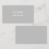 Solid Light Gray Minimalistische Visitenkarten Visitenkarte (Vorne/Hinten)