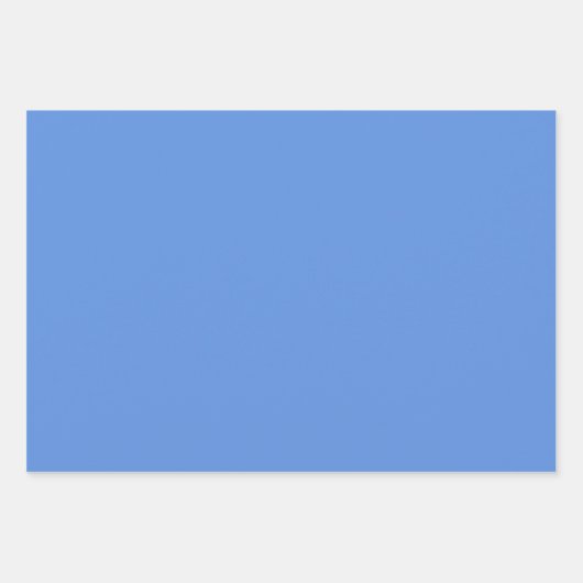 Solid Light Indigo Blau Geschenkpapier Set (Vorderseite 3)