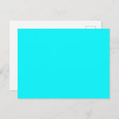 Solid Light Neon Aqua Postkarte (Vorne/Hinten)