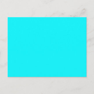 Solid Light Neon Aqua Postkarte