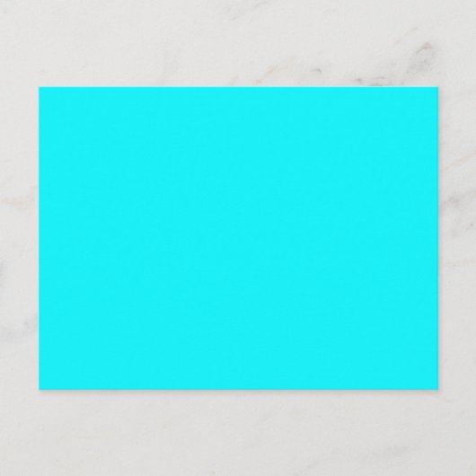 Solid Light Neon Aqua Postkarte (Vorderseite)
