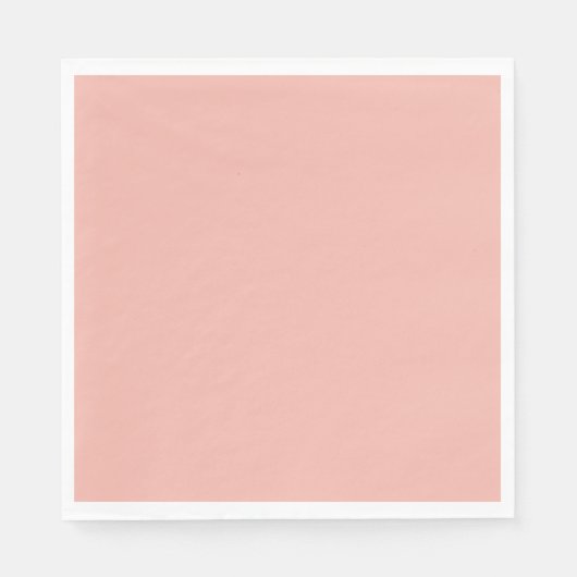 Solid light salmon pale red serviette (Vorderseite)