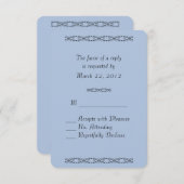 Solid Light Steel Blue Wedding RSVP (Vorne/Hinten)