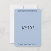Solid Light Steel Blue Wedding RSVP (Rückseite)