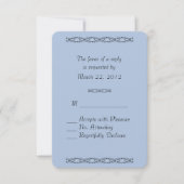 Solid Light Steel Blue Wedding RSVP (Vorderseite)