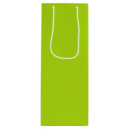 Solid Lime Green Color Geschenktüte Für Weinflaschen (Vorderseite)