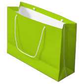 Solid Lime Green Color Große Geschenktüte (Vorderseite Schrägansicht)