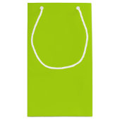 Solid Lime Green Color Kleine Geschenktüte (Rückseite)