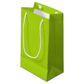 Solid Lime Green Color Kleine Geschenktüte (Vorderseite Schrägansicht)