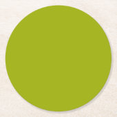 Solid Lime Green Runder Pappuntersetzer (Vorderseite)