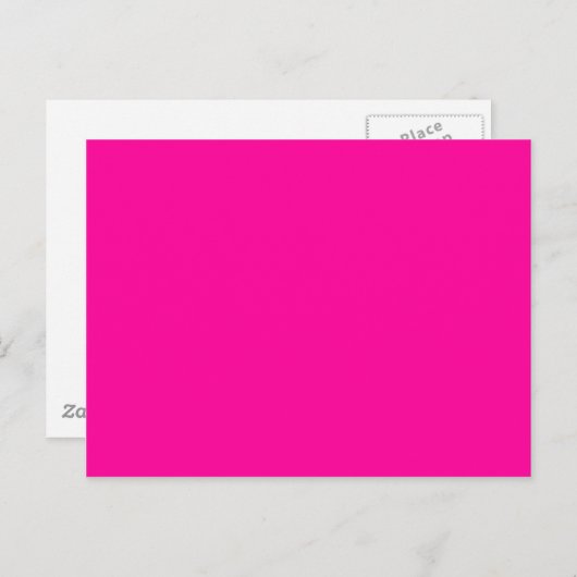 Solid Magenta Hintergrund Web Color FF0099 Postkarte (Vorne/Hinten)