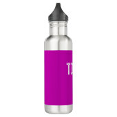 Solid Magenta Individuelle Name Monogram Edelstahlflasche (Links)