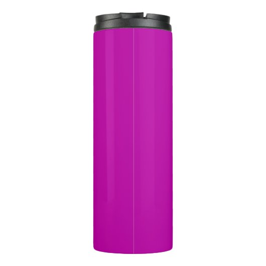 Solid Magenta Individuelle Name Monogram Thermosbecher (Rückseite)