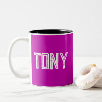 Solid Magenta Individuelle Name Monogram