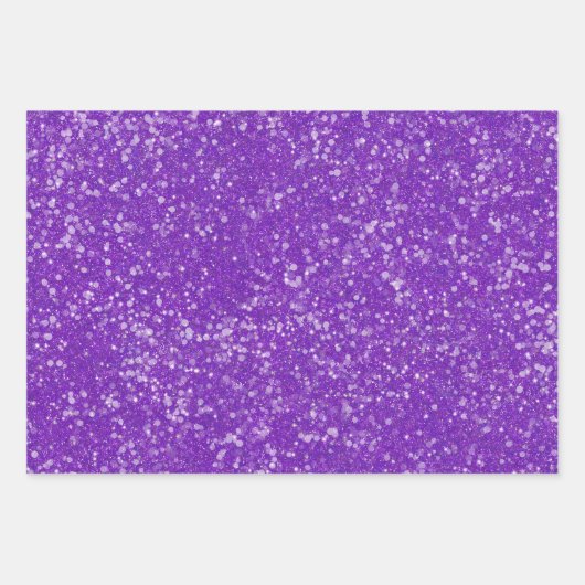 Solid Mardi Gras Imitate Glitzer Lila Green Gold Geschenkpapier Set (Vorderseite)